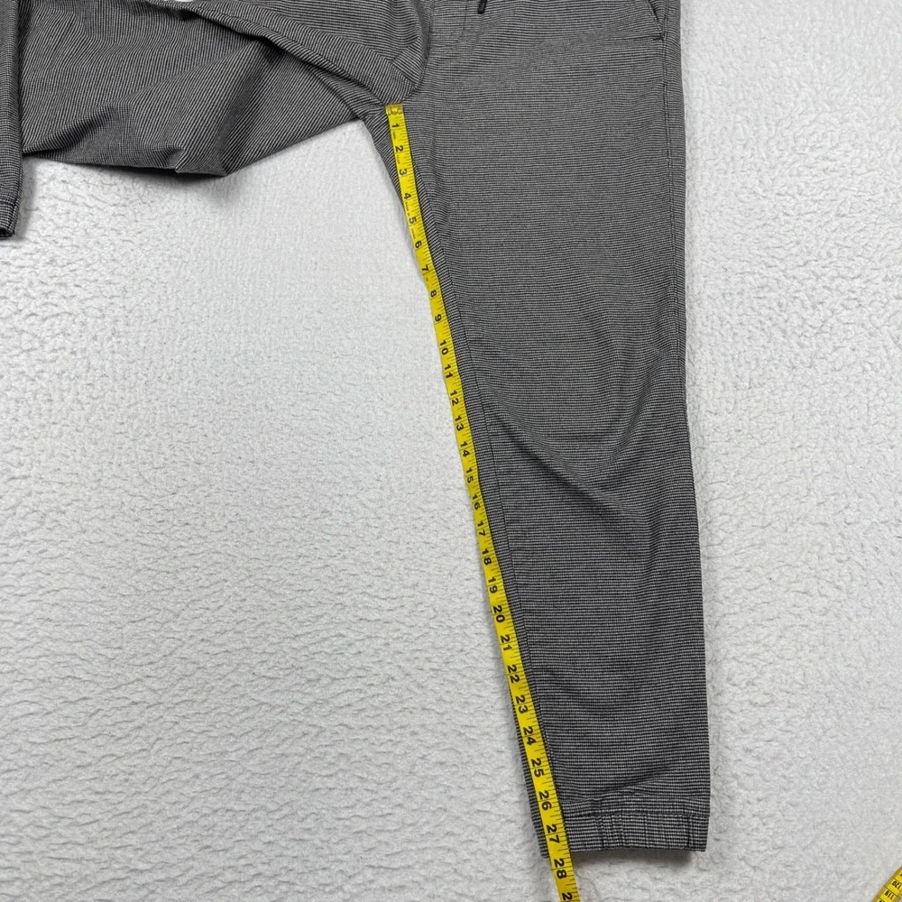 Abercrombie & Fitch Langdon Skinny Pants Mens Large Black White Stretch‎ Joggers